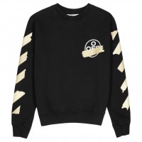OFF-WHITE Tape Diag Arrows Sweatshirt Black/Beige
