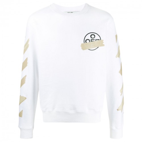 Оригинальный шмот OFF-WHITE Tape Diag Arrows Sweatshirt White/Beige