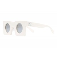 OFF-WHITE The Pantheon Square Frame Sunglasses Bone White