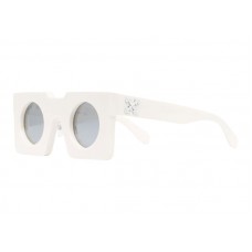 OFF-WHITE The Pantheon Square Frame Sunglasses Bone White