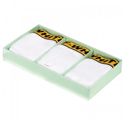 OFF-WHITE Three Pack Stretch Cotton Boxer Briefs (SS19) White/Yellow/Black