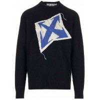 OFF-WHITE Thund ARR Chunky Knit Crewneck Black Peacock