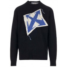 OFF-WHITE Thund ARR Chunky Knit Crewneck Black Peacock