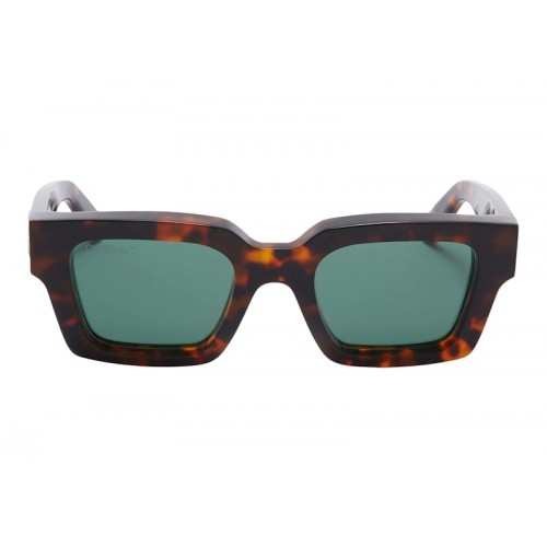 OFF-WHITE Virgil Square Frame Sunglasses Brown Turtleshell/Havana Green