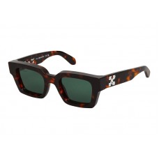 OFF-WHITE Virgil Square Frame Sunglasses Brown Turtleshell/Havana Green