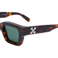 OFF-WHITE Virgil Square Frame Sunglasses Brown Turtleshell/Havana Green