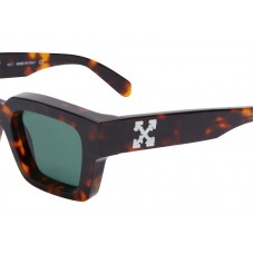 OFF-WHITE Virgil Square Frame Sunglasses Brown Turtleshell/Havana Green
