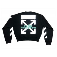 OFF-WHITE Waterfall Diagonal OS Crewneck Black