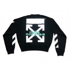 OFF-WHITE Waterfall Diagonal OS Crewneck Black