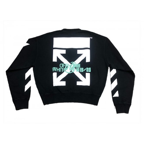 Оригинальный шмот OFF-WHITE Waterfall Diagonal OS Crewneck Black