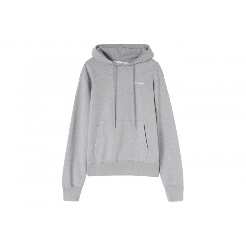 Оригинальный шмот OFF-WHITE Wave Diagonals Slim Hoodie Grey/White - 70см