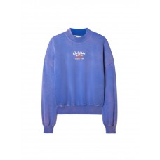 OFF-WHITE Wave Off Boxy Crewneck Purple/White