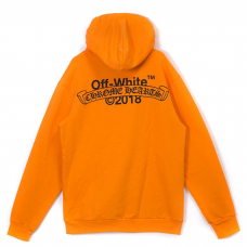 OFF-WHITE x Chrome Hearts 2018 Hoodie Orange/Black