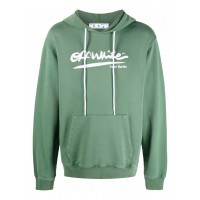 OFF-WHITE x Eden Rock St. Barths Arrows Motif Print Hoodie Green/White