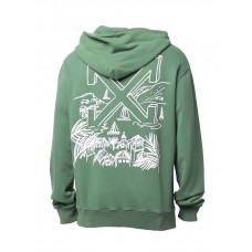 OFF-WHITE x Eden Rock St. Barths Arrows Motif Print Hoodie Green/White