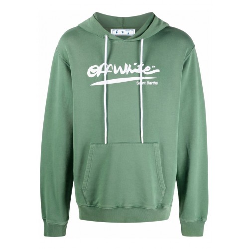 OFF-WHITE x Eden Rock St. Barths Arrows Motif Print Hoodie Green/White