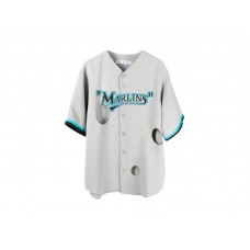 OFF-WHITE x MLB Miami Marlins Cut-Out Shirt Gray