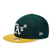 OFF-WHITE x MLB Oakland Athletics Cap Green/Yellow/White