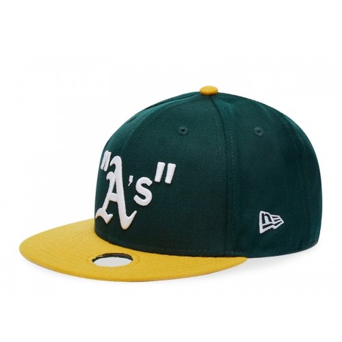 OFF-WHITE x MLB Oakland Athletics Cap Green/Yellow/White