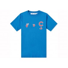 OFF-WHITE x MLB x Chicago Cubs S/S T-shirt Blue