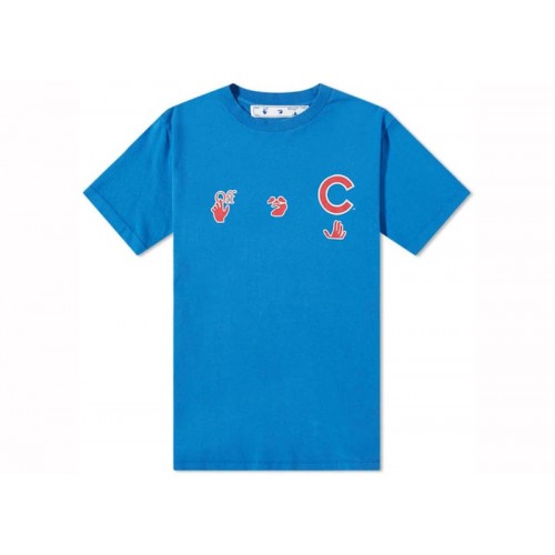 OFF-WHITE x MLB x Chicago Cubs S/S T-shirt Blue
