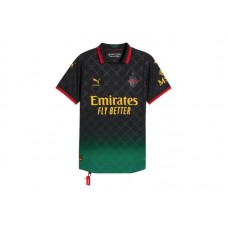 OFF-WHITE x Puma AC Milan Authentic Jersey Black/Power Green