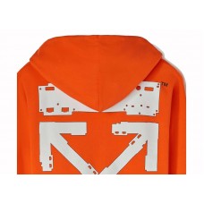 OFF-WHITE x Teenage Engineering Logo Patch Hoodie Orange/White