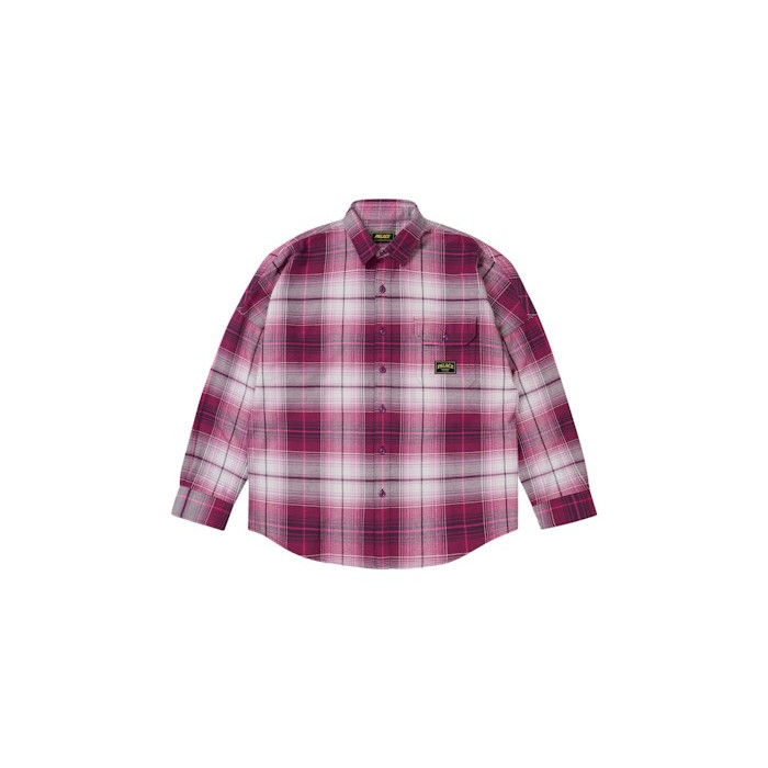 Рубашка Palace Lumberyak Overshirt Burgundy Plaid Рубашка Palace Lumberyak Overshirt Burgundy Plaid