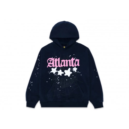 Оригинальный шмот Sp5der Atlanta Hoodie Navy - 70см