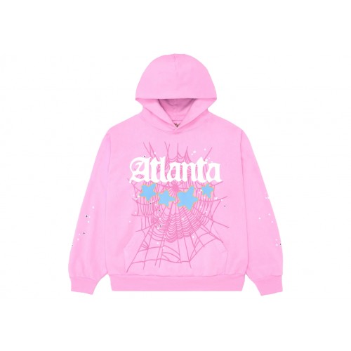 Оригинальный шмот Sp5der Atlanta Hoodie Pink - 70см