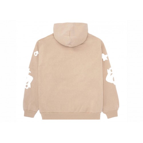 Оригинальный шмот Sp5der Beluga Hoodie Light Brown - 70см