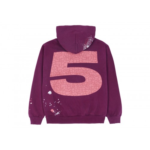 Оригинальный шмот Sp5der Nocturnal Highway Hoodie Dark Purple - 70см
