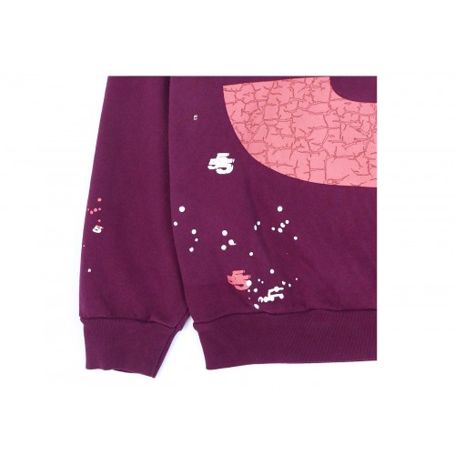 Оригинальный шмот Sp5der Nocturnal Highway Hoodie Dark Purple - 70см