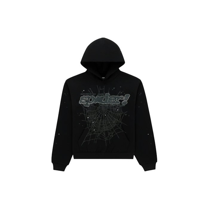 Худи Sp5der Rhinestone Punk V2 Hoodie Black Худи Sp5der Rhinestone Punk V2 Hoodie Black