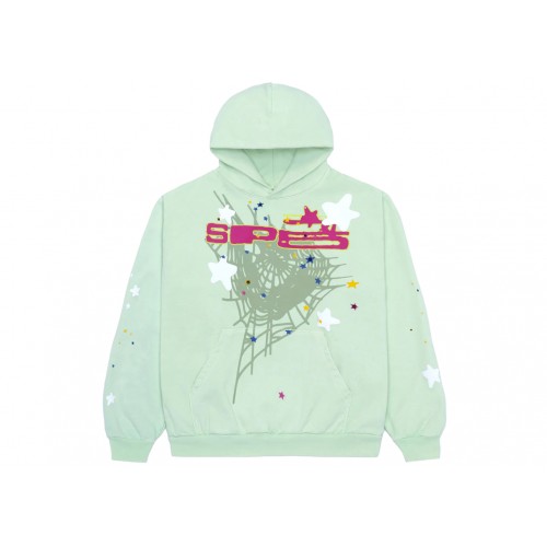 Оригинальный шмот Sp5der SP5 Mint Hoodie Mint - 70см