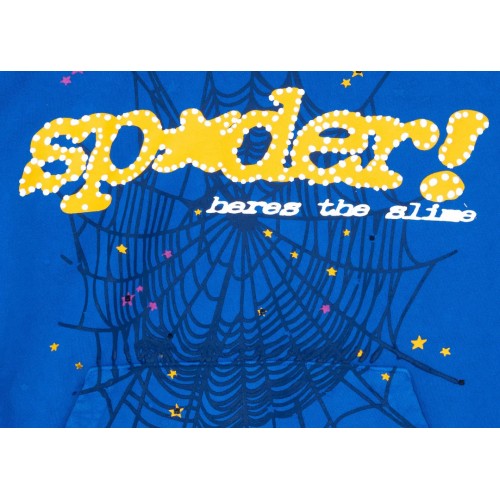Оригинальный шмот Sp5der TC Hoodie Blue - 70см