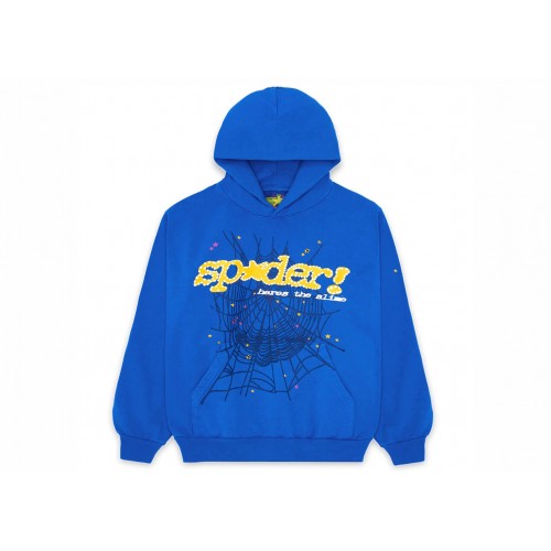 Оригинальный шмот Sp5der TC Hoodie Blue - 70см