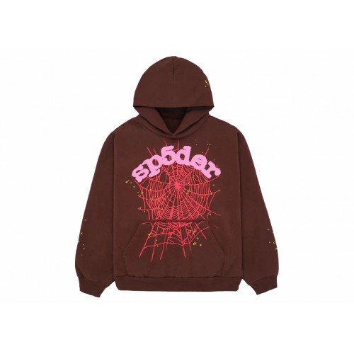Оригинальный шмот Sp5der Web Hoodie Brown - 70см