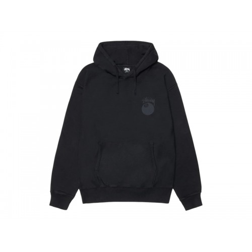 Stussy 8 Ball Pigment Dyed Hoodie Black Stussy 8 Ball Pigment Dyed Hoodie Black