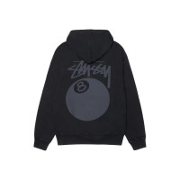 Stussy 8 Ball Pigment Dyed Hoodie Black