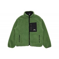 Stussy 8 Ball Sherpa Reversible Jacket Green