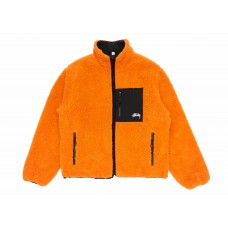 Stussy 8 Ball Sherpa Reversible Jacket Orange