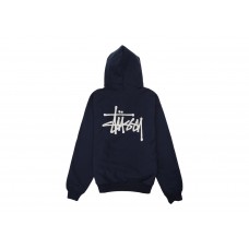 Stussy Basic Hoodie Navy/White
