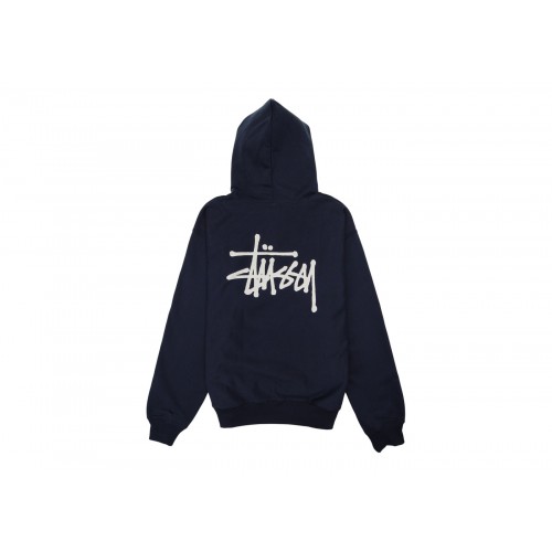 Оригинальный шмот Stussy Basic Hoodie Navy/White - 70см