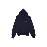 Stussy Basic Hoodie Navy/White