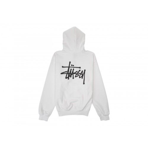 Оригинальный шмот Stussy Basic Hoodie White/Black - 70см