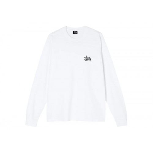 Stussy Basic Long Sleeve Tee White