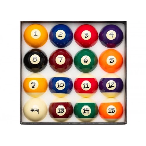 Stussy Billiard Pool Ball Set Multi