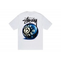 Stussy Born X Raised 8 Ball Tee White