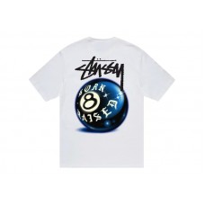 Stussy Born X Raised 8 Ball Tee White